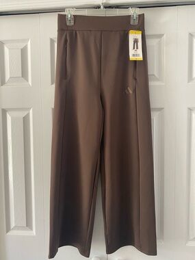 adidas Brown Wide-Leg Athletic Pants